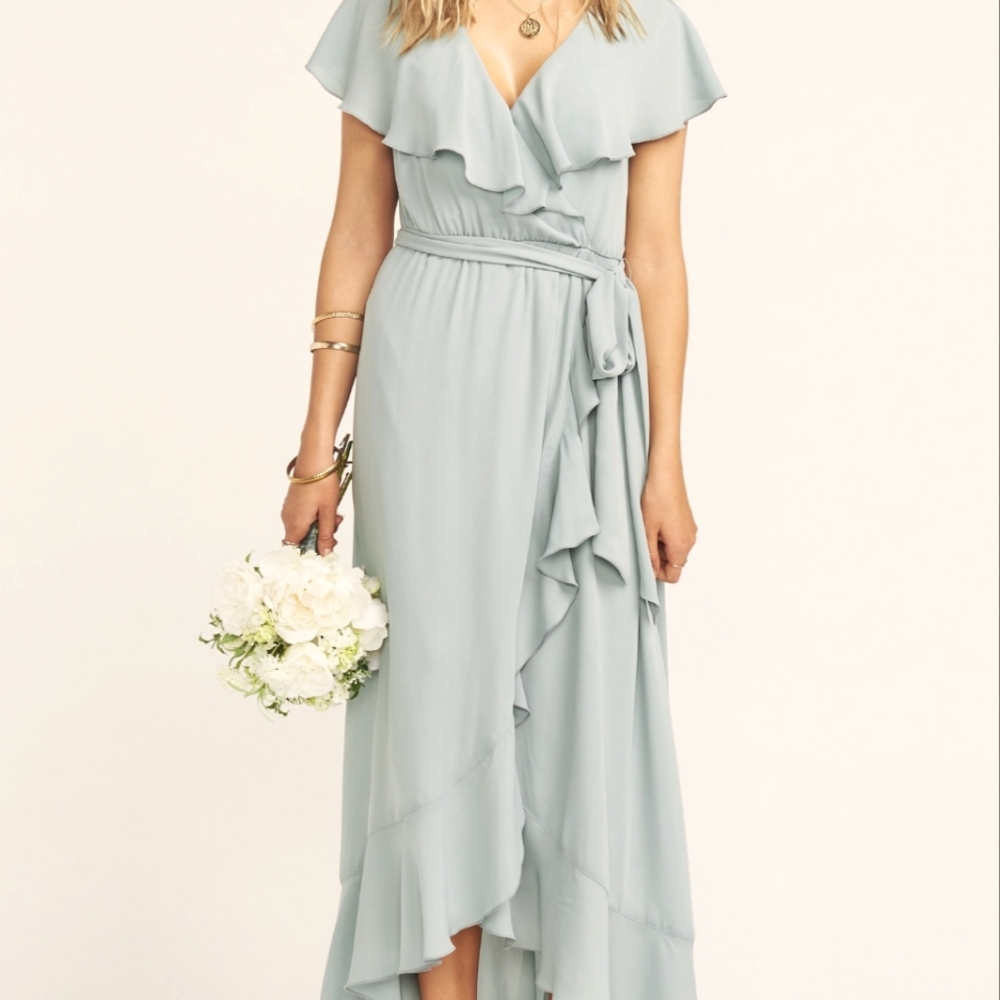 Show me your mumu bridal Jess ruffle midi dress xl
